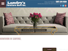 Tablet Screenshot of landrysfurniturebarn.com